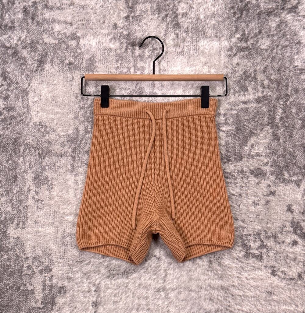 Reformation Shorts XS Womens 100% Organic Cotton Knitted High Rise